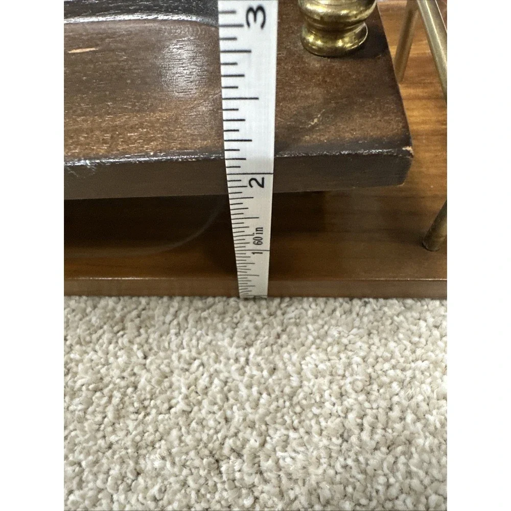 mid-century modern men's dresser valet and desk organizer Vintage Brass Accents
